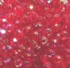 200 6mm Acrylic Faceted Red AB